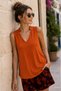 Women's Sandy V-Neck Strap Blouse and Patterned Shorts Two-Piece Set - 2