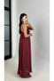 Burgundy Adjustable Strap Lined Gipeli Dress - 2Y3317 - 8