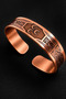 Men's Copper Bracelet Handmade with Three Crescent Motifs Adjustable Men's Copper Bracelet - 5