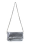 Folding Cover Chain Portfolio Women's Crossbody Bag Hamah Silver - 3