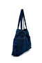 Denim Women's Shoulder Bag with Zipper and Button Detail Harmony Navy Blue - 5