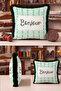 Botanical Vintage Bonjour Fringed Pillowcase - Romantic Spring Mint Green Tassel Throw Pillow Cover