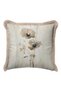 Elegant Floral Motif Floral Fringed Pillowcase - Natural Botanical Mink Tassel Throw Pillow Cover - 3