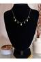 Women's Stainless Steel Gold Color Evil Eye Bead Detail Choker Necklace