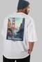 San Francisco Usa White Oversize Country City Back Printed Unisex T-Shirt 100% Cotton Premium - 7