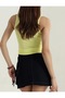 Yellow Ribbed Women's Undershirt with Spacers - 3