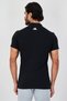 Men Sportswear Fit Short Sleeve Outdoor Polo Shirt, Black - 3
