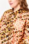 Women Spread Collar Short Sleeve Animal Print Shirt, Multicolor - 3