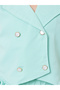 Girls Green Sleeveless Waistcoat And Pleated Trousers Set - 3