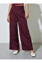 Burgundy Striped Wide Waistband Trouser - 2