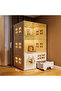 3 Tier Cat Cages Transparent Cat Enclosures with Enclosed Litter Box Easy to Assemble for 1-3 Cats - 7