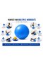 Anti-Burst Gym Ball with Air Pump | Exercise, Yoga, Pilates, Core Strength & Balance Ball 85 CM - 4