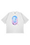 Unisex Oversize Sakura Entegre X Bathing Ape Printed Boxy Fit Thick Fabric (240Gsm) T-Shirt
