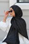 F Pattern Premium Shawl-Black - 5