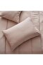 Satin Stripe 3-piece Full Comforter Set 160x220cm - Sand - 3
