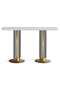 NODREA CONSOLE TABLE MARBLE - WHITE & GOLD - 6