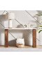 CAMILIA CONSOLE TABLE TRAVERTINE - WHITE & BROWN - 2