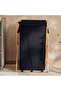 Dhafne Bamboo Frame Laundry Hamper 50x43x76cm - Black - 2