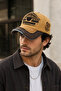 Men's Mustard Vintage Distressed Baseball Cap Adjustable Embroidery Detailed Premium Cap - 2