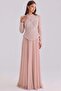 Sequin and Pearl Embroidered Chiffon Combination Plus Size Exclusive Hijab Evening Dress Pudra 1099 - 4