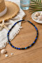 Night Ocean Natural Stone Necklace – Blue and Black Natural Stone Beaded Necklace - 3