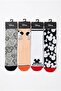 Licensed Mickey Mouse Men's Socks 4-Pack Adult Cotton Socks Daily Socks Gift Socks Mc21528 - 2