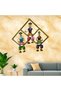 Handcrafted Metal Musician Doll Wall Panel – Colorful Iron Wall Art(length 17''x height 15.5'') - 2