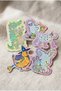 Holographic Laminated Cute Animal Sticker Set of 5