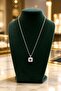 Luxurious Figured Statement Necklace with Zircon Stones - 2