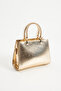 Gold Women's Crossbody Hand and Shoulder Bag with Gold Accessories - 4