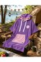 Hooded Towel Poncho Lilac Unisex 100% Cotton Quick Drying Soft Textured Beach, Bath, Sauna, Camping Towel S/M-L/Xl-Xxl - 8