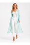 Long Thin Knitwear Cardigan Straight Cut Seasonal Loose Cardigan with Slit Detail