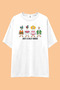Sweet Summer Mood Oversize T-Shirt |   Unisex 100% Cotton Black and White Printed Summer Themed Special Design Tee