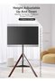 Floor TV Screen Stand, 180° Swivel for 30–70" Screens, Steel & Beech Legs with Storage Tray, Height Adjustable, VESA 600x400mm, Non-Slip Base - 6