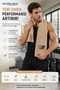 Embroidered Gray Sports Towel 30X90 cm Cotton Sweat Absorbent Fitness Yoga Towel - 3