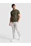 Light Gray Slim Fit Elastic Waist Canvas Trousers 50320820-Vr001 - 3