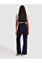 Navy Blue Flare Fit Fabric Trousers 50323329-Vr033 - 5
