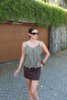 Button Detail Strap Crop Top - 2