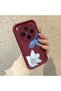 Vivo X300 Compatible Case Camera Protector Claret Red Silicone Couple Phone Case Floral Pattern - 3