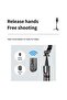42.7 Inches L12d Foldable Wireless Bluetooth Aluminum Selfie Stick Tripod with Remote Shutter Fill Light for iPhone Android Phone, Portable Phone Camera Stand - 3