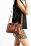 Taba Gold Accessory Three-Compartment Adjustable Strap Hand, Shoulder and Crossbody Women's Bag - 2