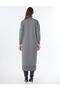 Turtleneck Knitwear Dress Gray - 4