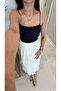 Dowe Navy Blue Basic Strap Tank Top