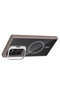 Galaxy S24 Ultra Case with Camera Stand Magsafe Supported Transparent Back Silicone Tkng - 3