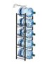 Water Cooler Jug Rack 5-Tier Water Storage Rack for 5 Bottles, Detachable Heavy Duty Water Bottle Rack
