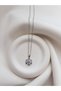 Lotus Flower Zircon Stone Steel Women's Necklace - Symbol of Life and Rebirth Lotus Flower Zircon Stone Necklace - 7