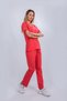 Zarf Collar Doctor Nurse Uniform with Removable Sleeves Soft Lycra Scrubs Coral Color - 6