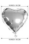 45 cm Silver Heart Foil Balloon 1 Piece Birthday Party Engagement and Organization Decoration - 3