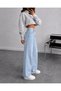 Julia Milano Women's Denim Pants Daily Casual Wear Blue Ice Snow Wash Lycra Super High Waist Loose Jeans Palazzo (2026) - 2