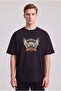 Oversize Printed Unisex 100% Cotton T-Shirt Motorclub Black